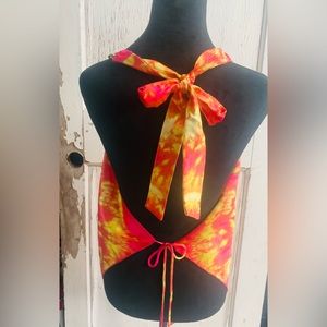 MKM DESIGNS SCARF TOP, Halter Top.